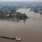 Das Hochwasser am Montag gegen 15.00h - der Scheitel steht noch bevor