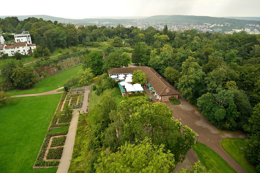 Das Höhen Cafe unterhalb vom Killesbergturm