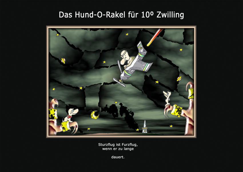 Das Hund-O-Rakel für 10° Zwilling Foto & Bild | 2d-grafik, zeichnungen