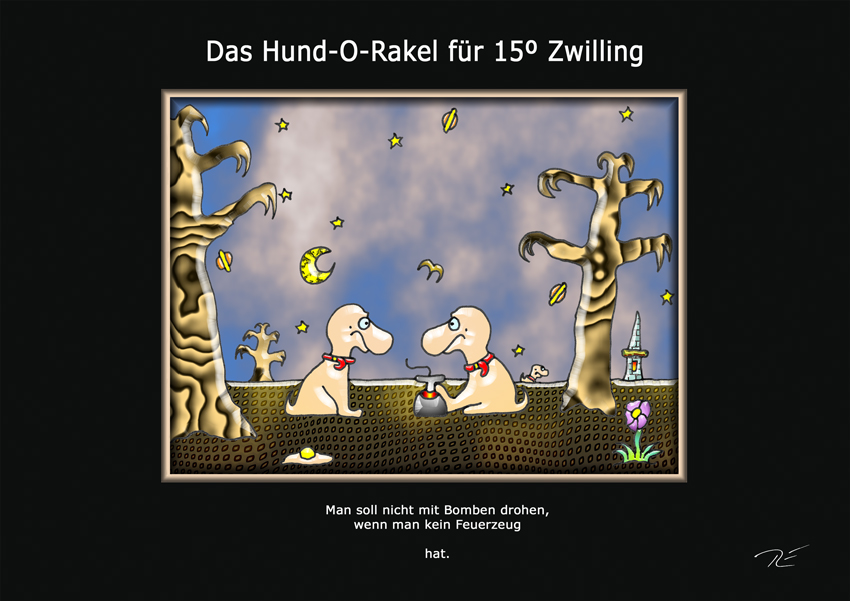 Das-Hund-O-Rakel für 15º Zwilling