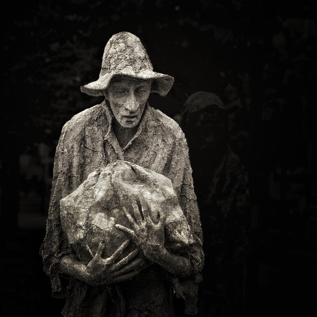 Das Hungerdenkmal in Dublin, IRLAND