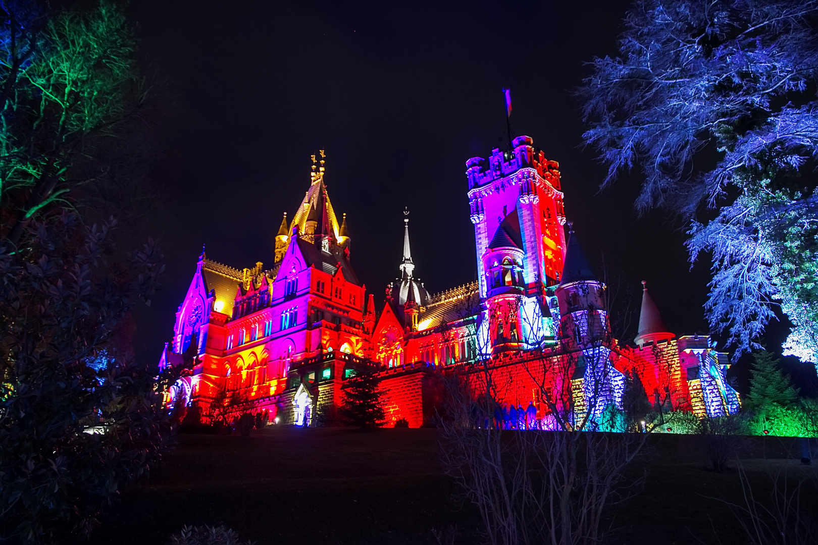 Das illuminierte Schloss Drachenburg