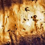 Das "Innenleben" eines Eis-Stalagmiten... - Stalagmites dans une grotte.  