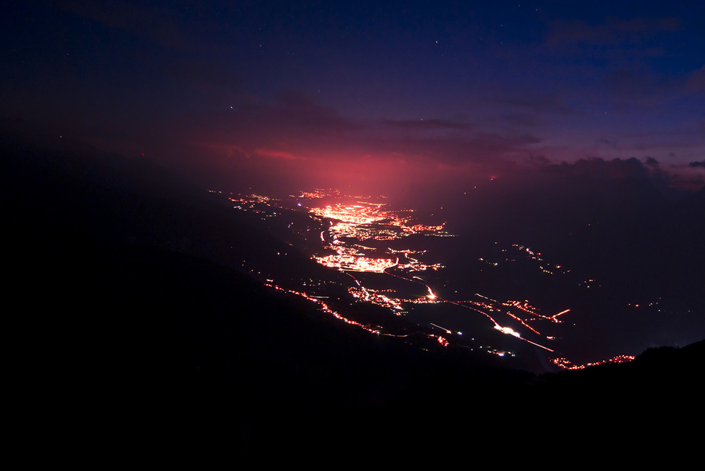 Das Inntal bei Nacht