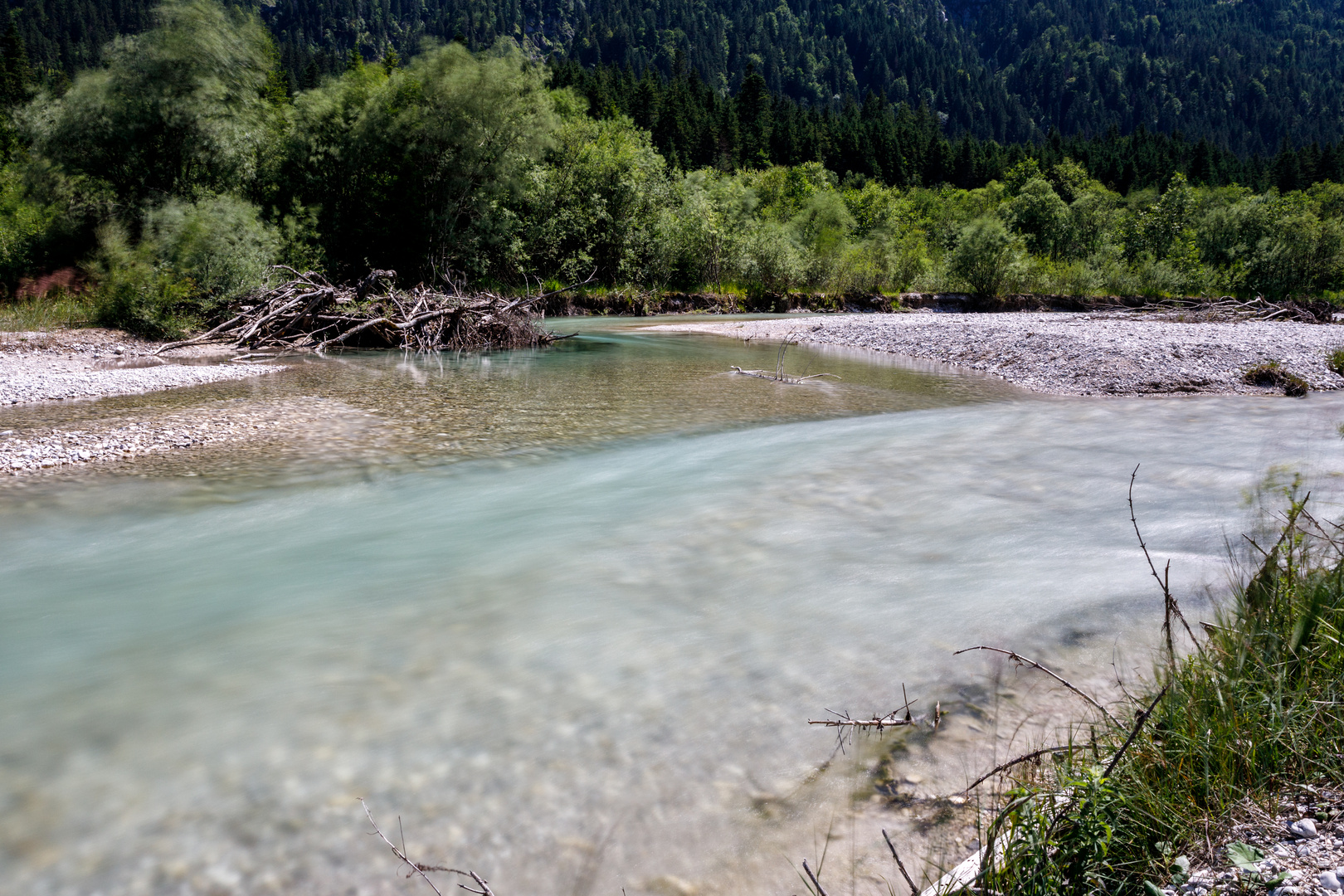 Das Isartal zwischen Vorderriss und Wallgau