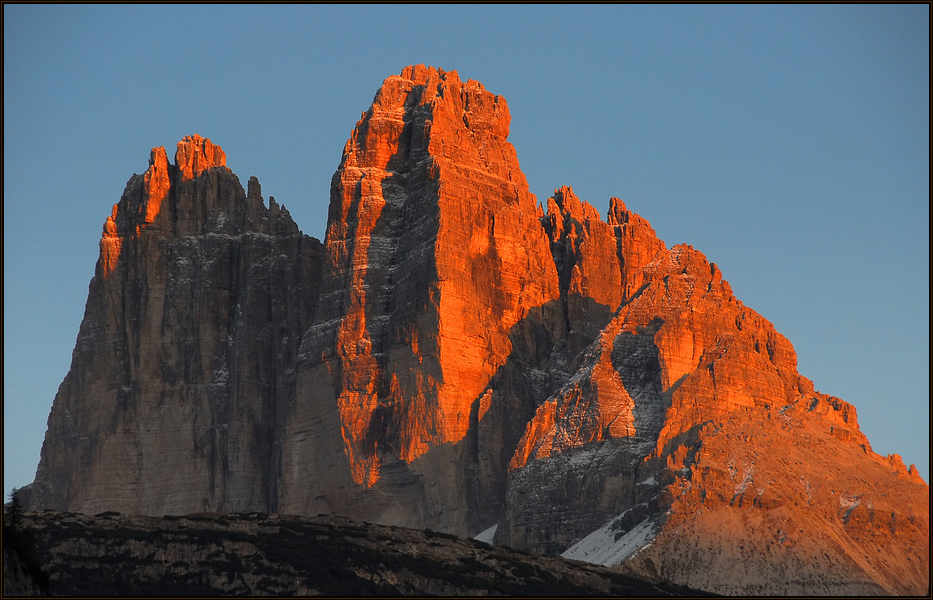 Das ist dann wohl Alpenglühen :-)