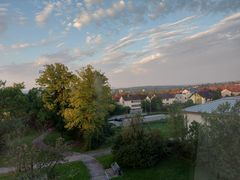 Das ist der Ausblick aus meinen Zimmer im Krankenhaus 