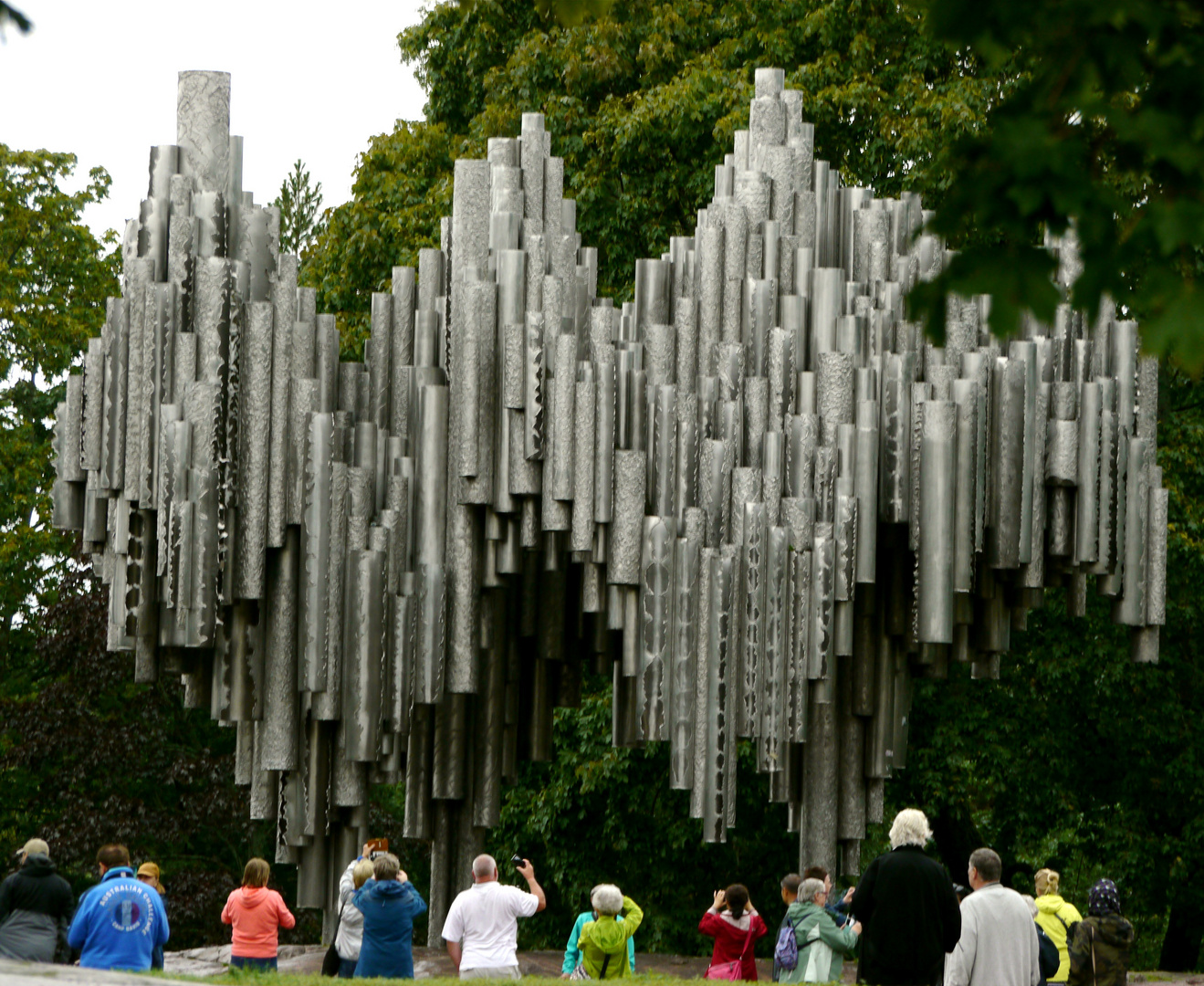 Das Jean -Sibelius-Monument ist ein abstraktes Kunstwerk in Helsinki