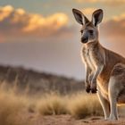 Das Känguru in der Steppe (KI)