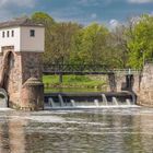 Das Kasseler Stauwerk in der Fulda