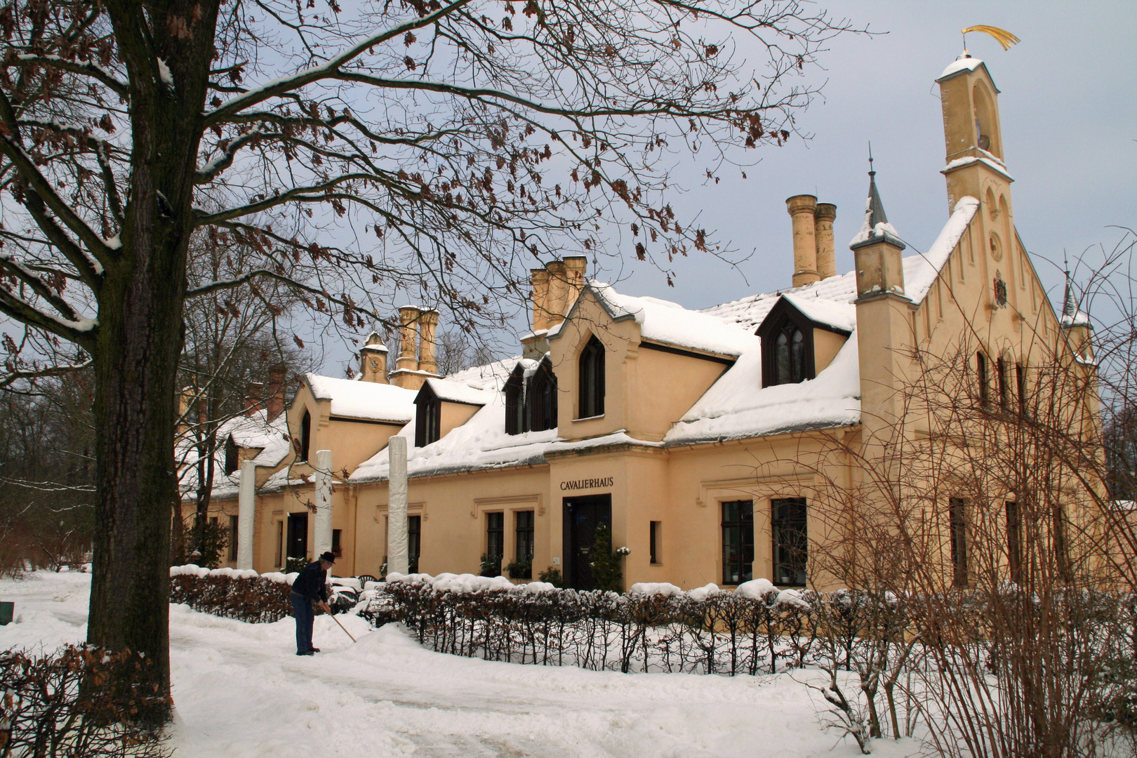 Das K(C)avalierhaus des Branitzer Schlosses im Winter