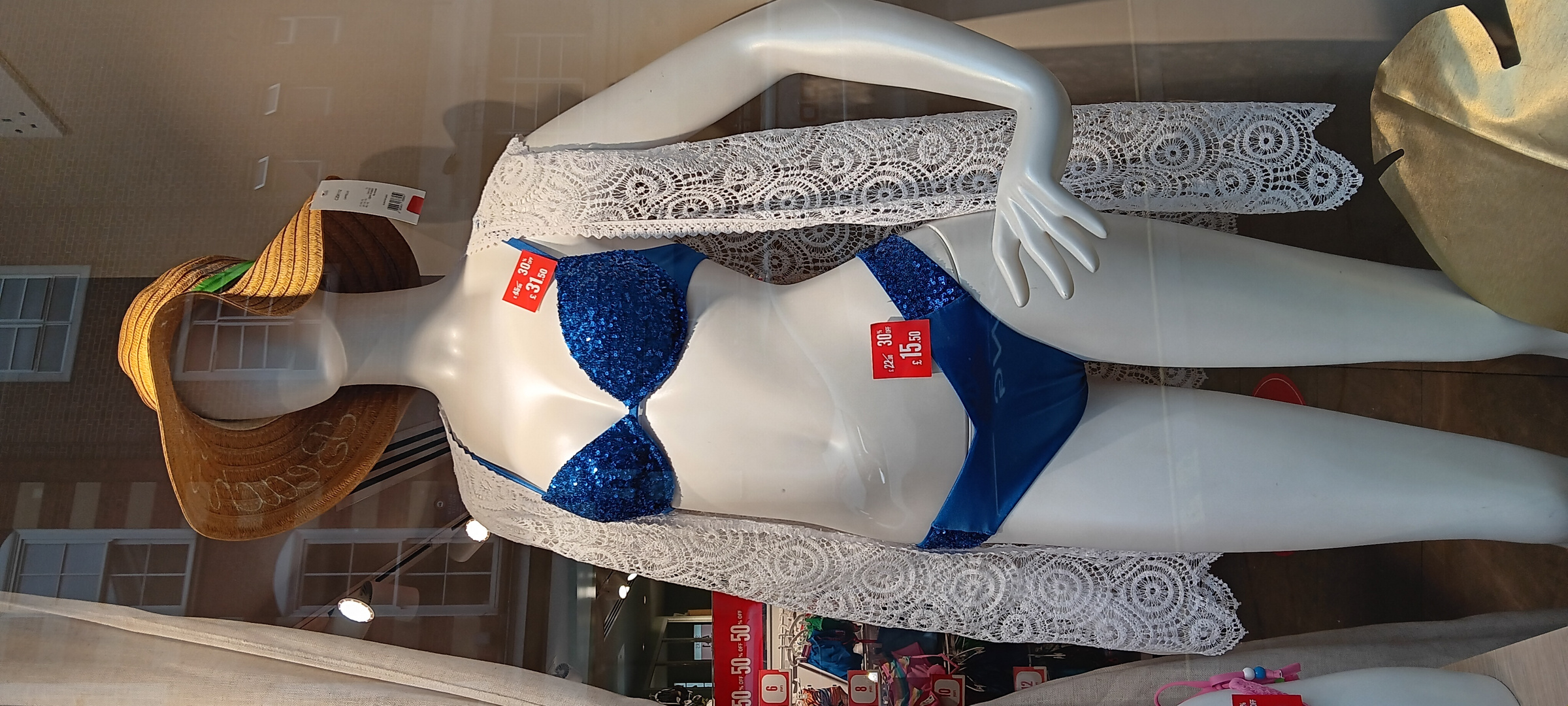 Das kleine Blaue im Schaufenster 