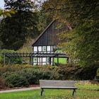 das kleine Fachwerkhaus in unserem botanischen Garten...