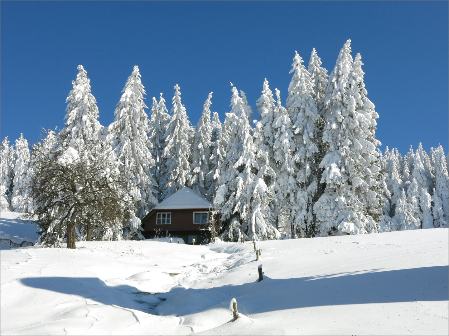 Das kleine Haus im Schnee