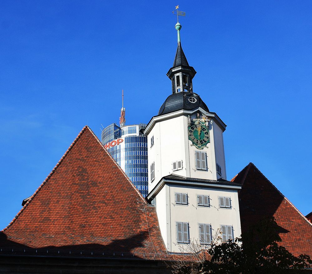 Das kleine Rathaus und der große Turm in Jena