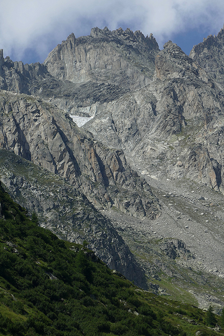 Das Kleine Wasenhorn 3282m. Im Vordergrund der Ältischt Bieliger" 2886m 