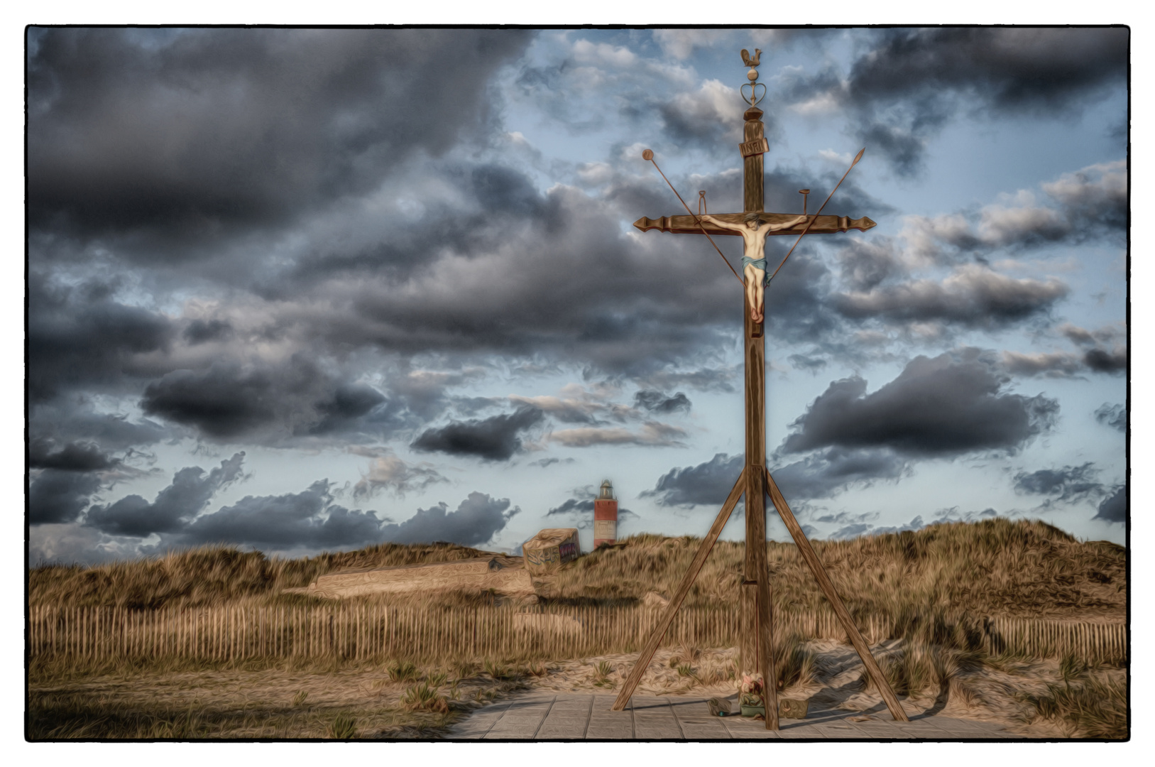 Das Kreuz in den Dünen - La croix dans les dunes