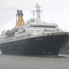 Das Kreuzfahrtschiff SAGA PEARL II auf dem Nord-Ostsee-Kanal