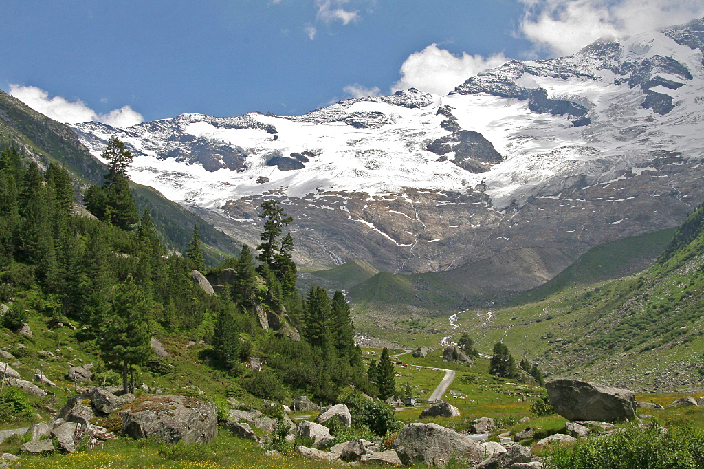 Das Krimmler Kees am Ende des Krimmler Achentales