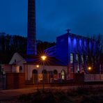 Das Kulturzentrum Kammgarn in Kaiserslautern zur blauen Stunde.