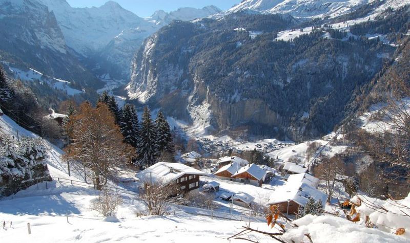 Das Lauterbrunnental von Wengen aus