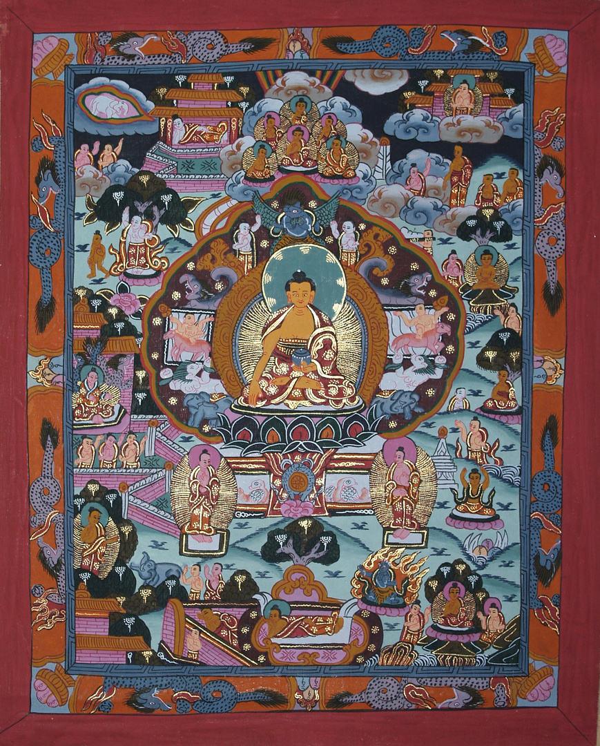 Das Leben des Buddha (Thangka)