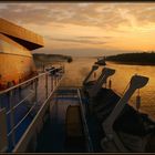 das letzte Abendlicht am Wolga-Ostsee-Kanal