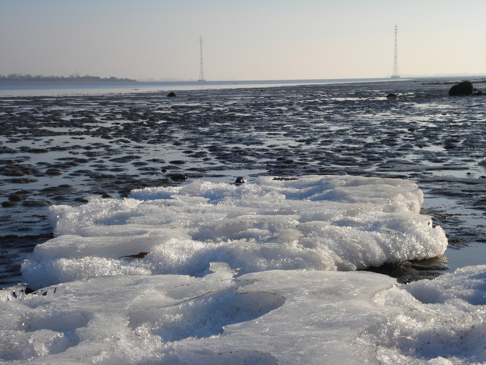 das letzte Eis auf dem Strelasund