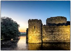 Das letzte Licht am Beaumaris Castle