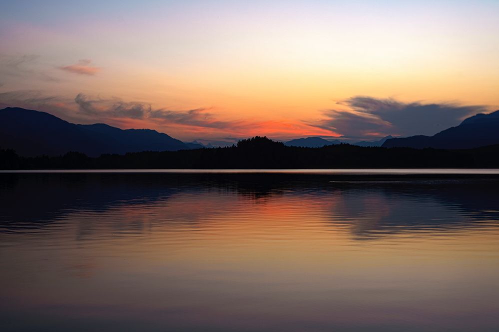 Das letzte Licht am Faakersee