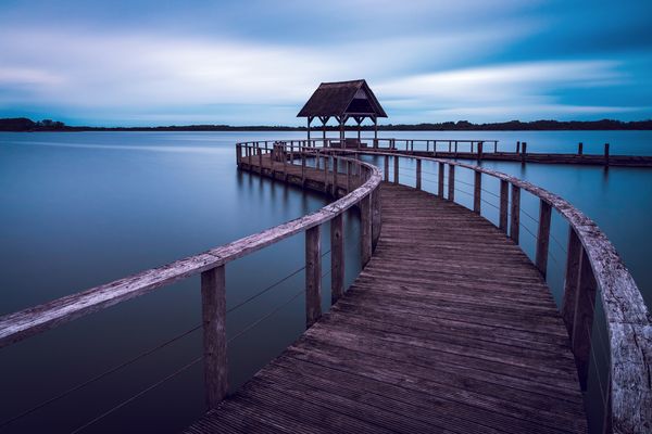 Das letzte Licht am Steg