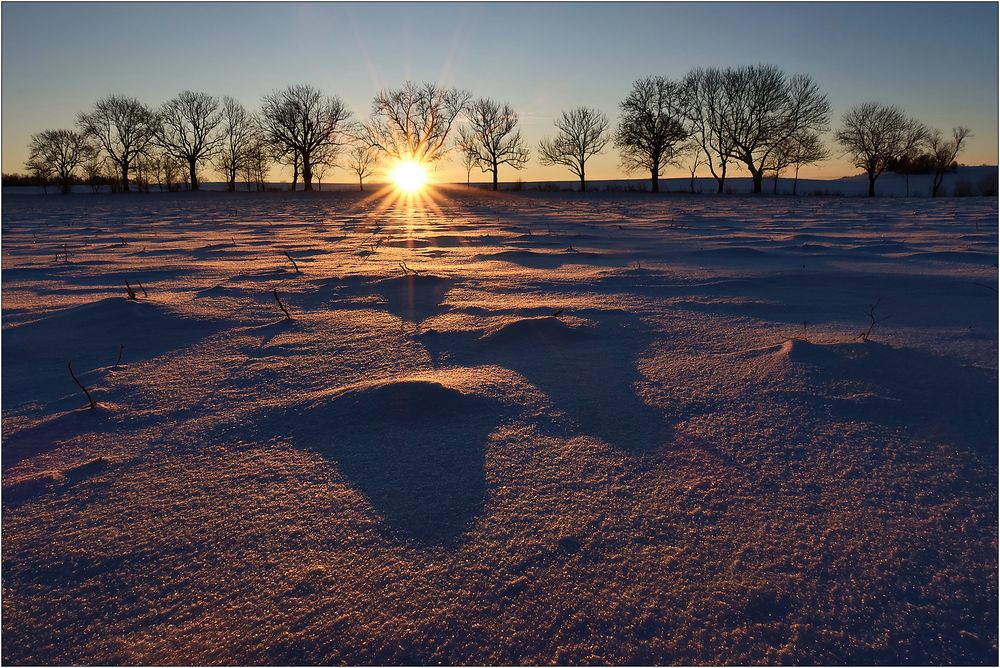 Das letzte Licht  eines kalten Wintertages...