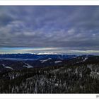 Das letzte Licht über den Alpen