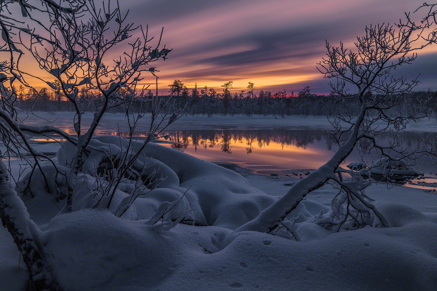 Das letzte Tageslicht im Winterparadies / Last daylight in winter paradise