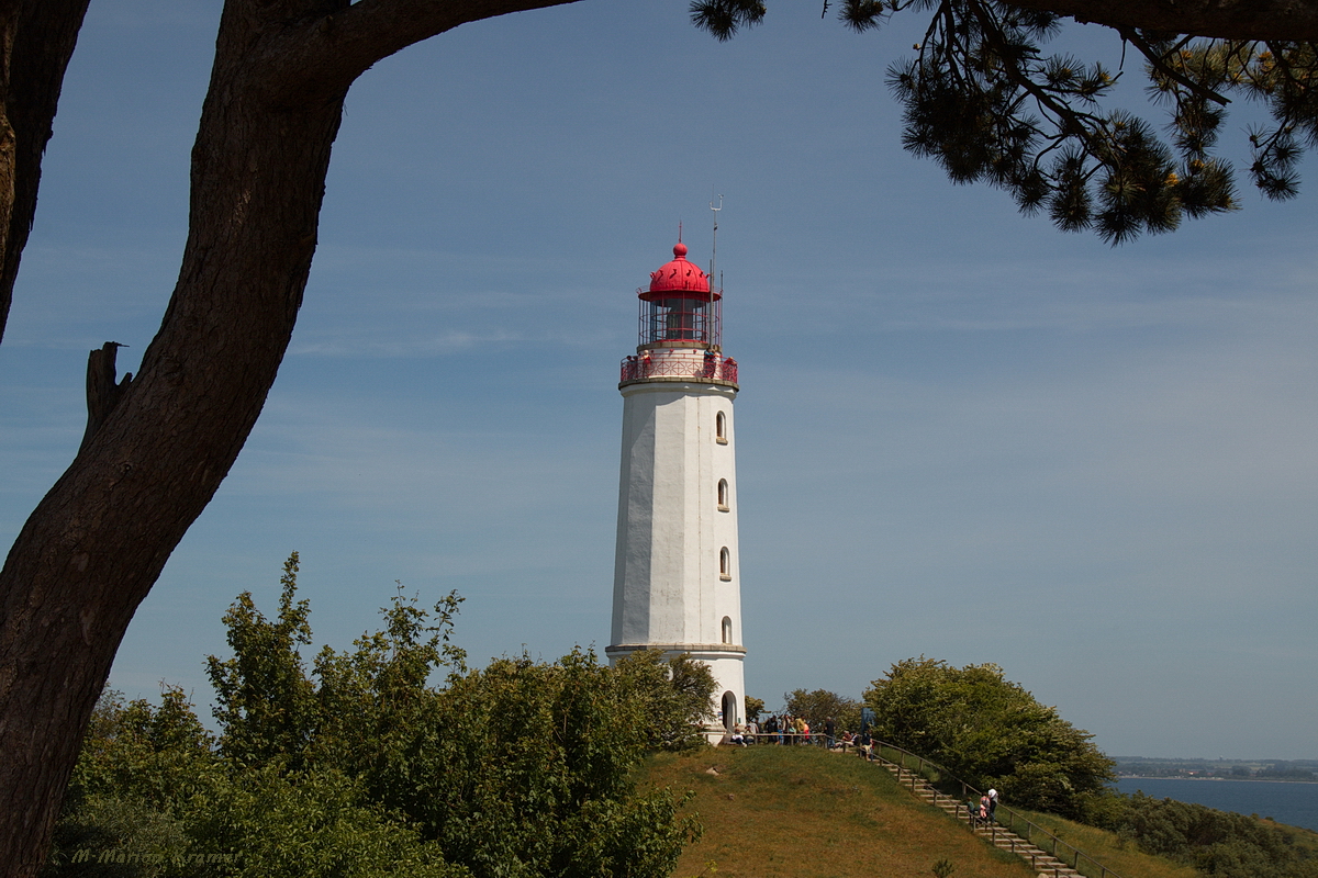 Das Leuchtturm Dornbusch auf der Insel Hiddensee