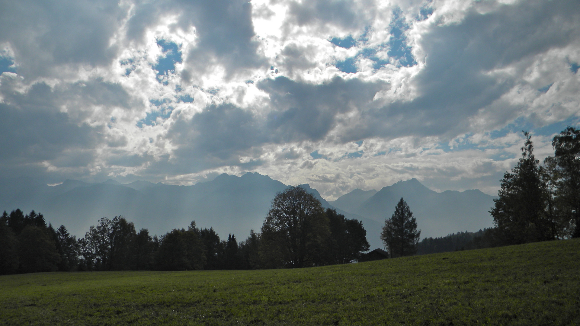 Das Licht der Berge - Drei Schwestern und Gurtisspitze vom Satteinserberg aus.