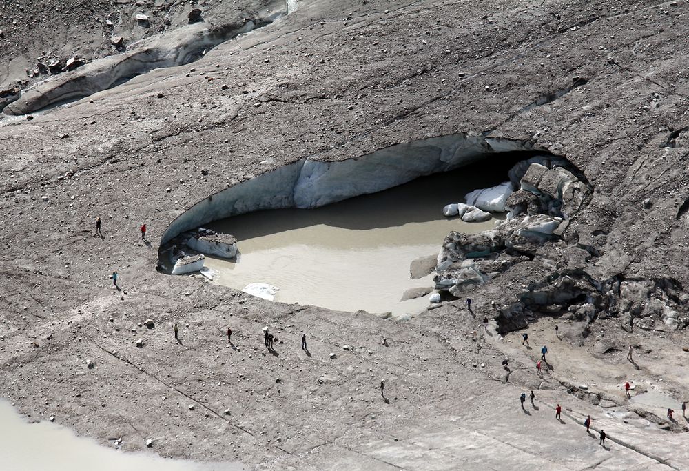 "Das Loch" im Grossglockner Gletscher