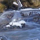 Das Löbauer Wasser mit Eisschmuck