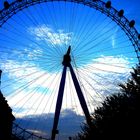 Das London Eye am Abend