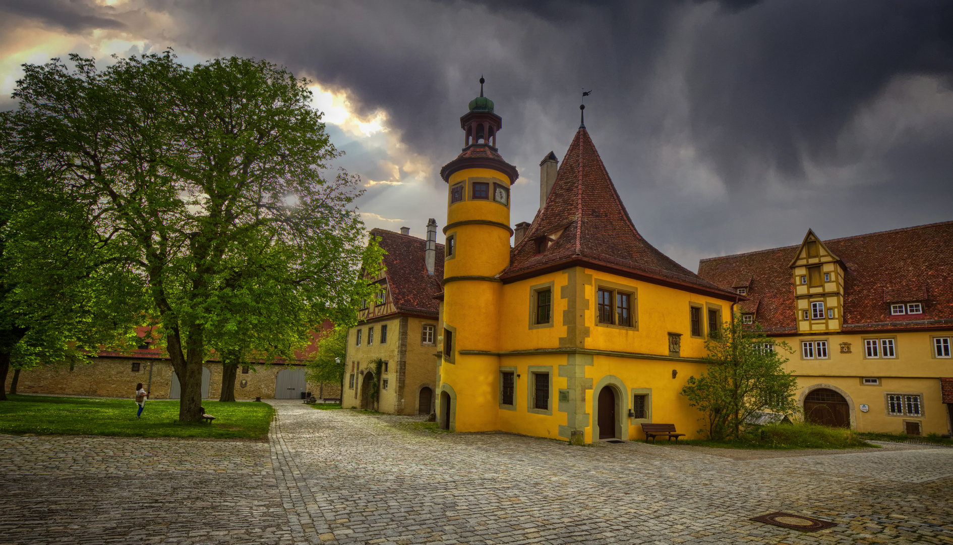 das malerische Hegereiterhaus im Spitalhof in Rothenburg ob der Tauber