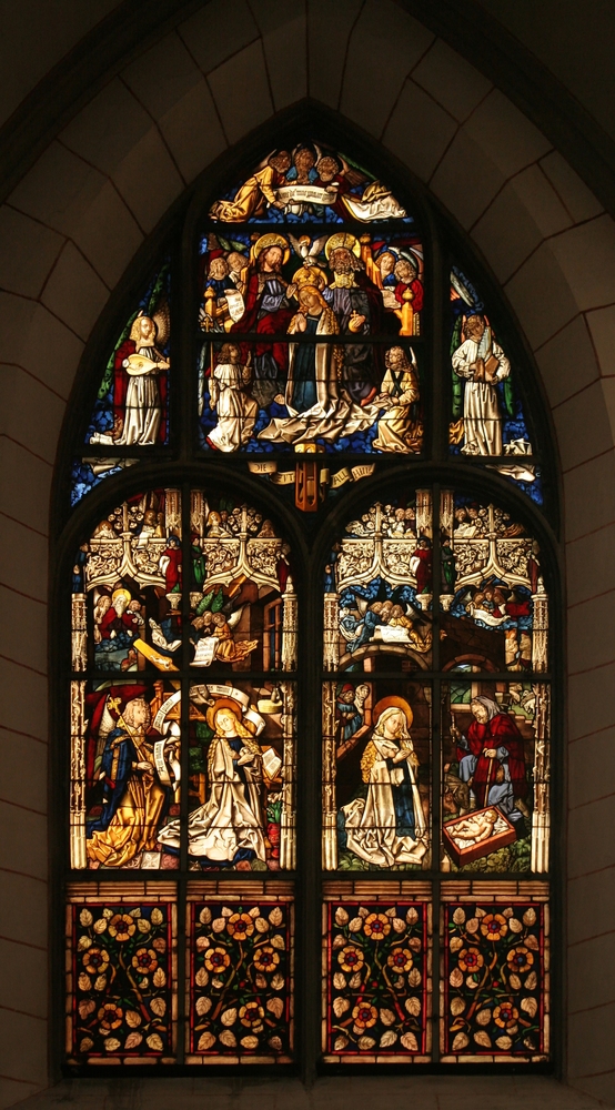 Das Marienfenster im Augsburger Dom Foto &amp; Bild