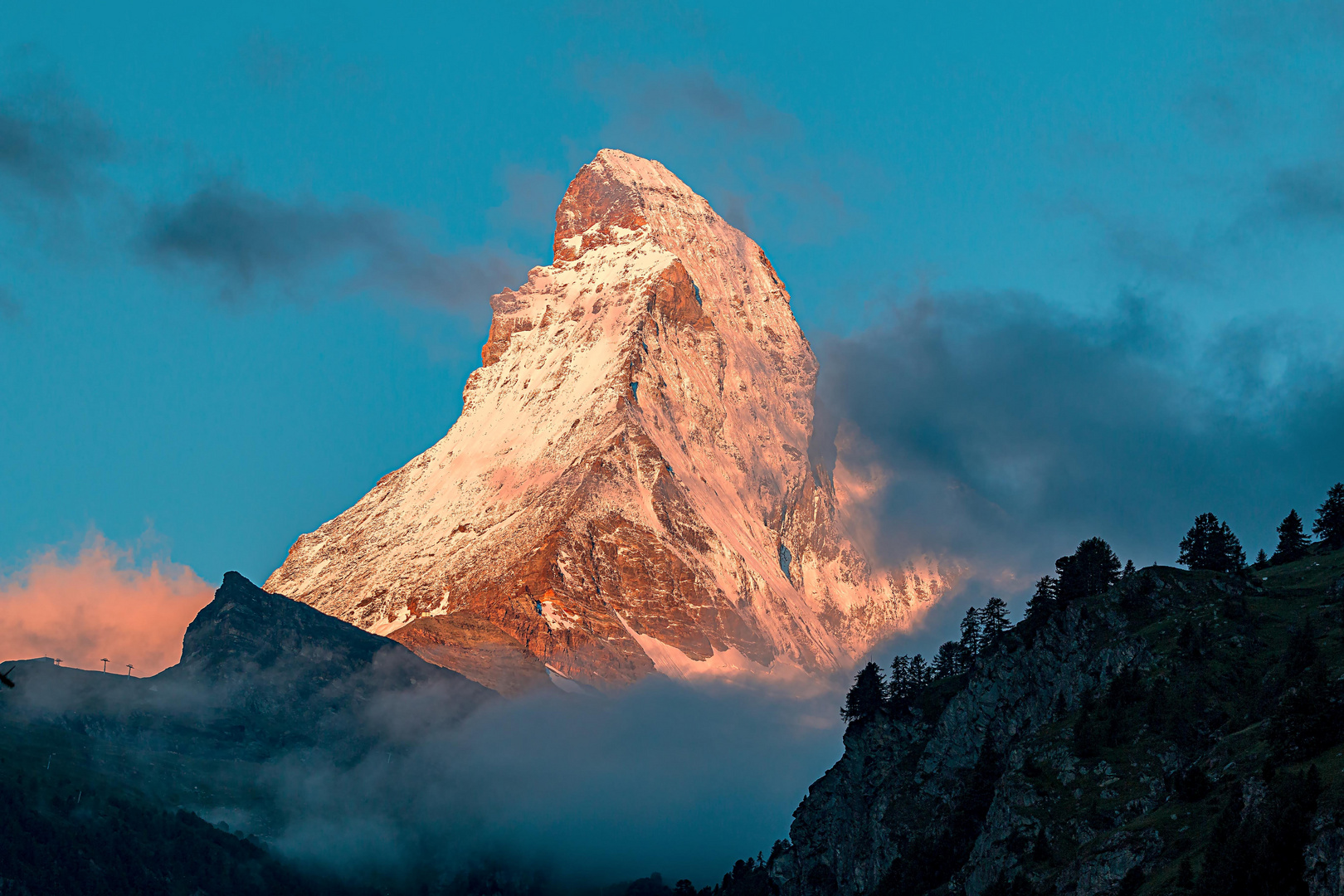 Das Matterhorn im Morgenlicht