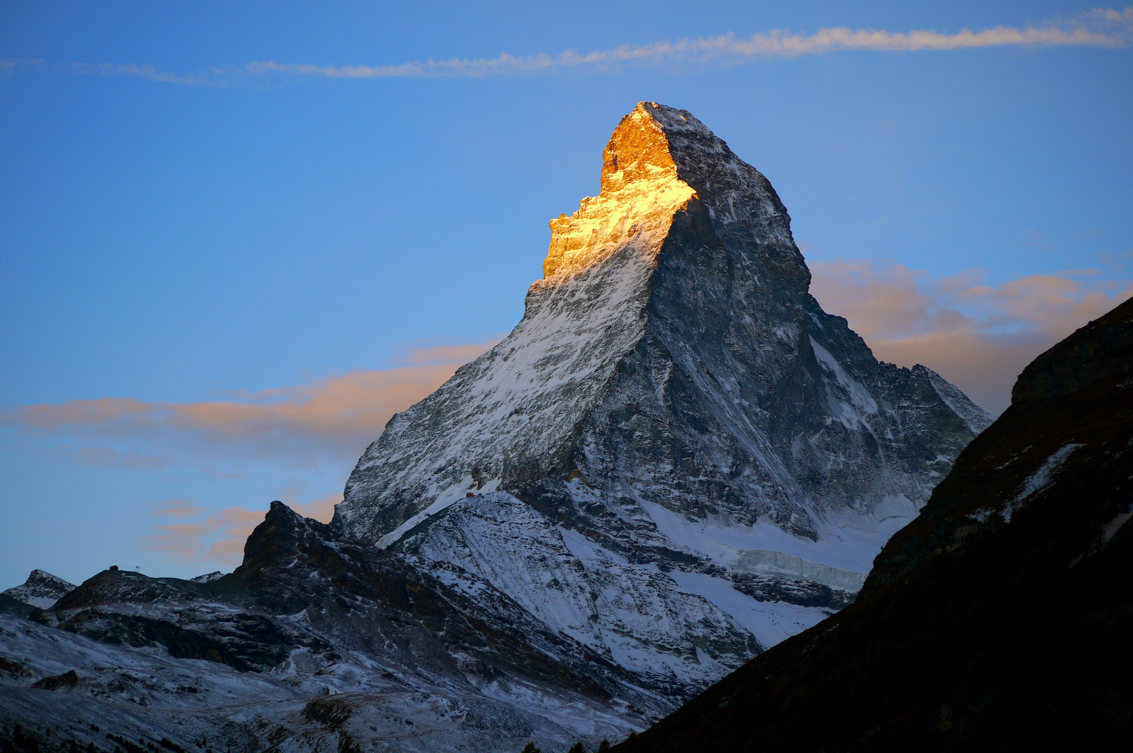 das Matterhorn im Morgenlicht