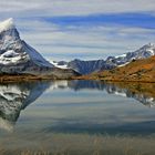 Das Matterhorn und der Riffelsee.