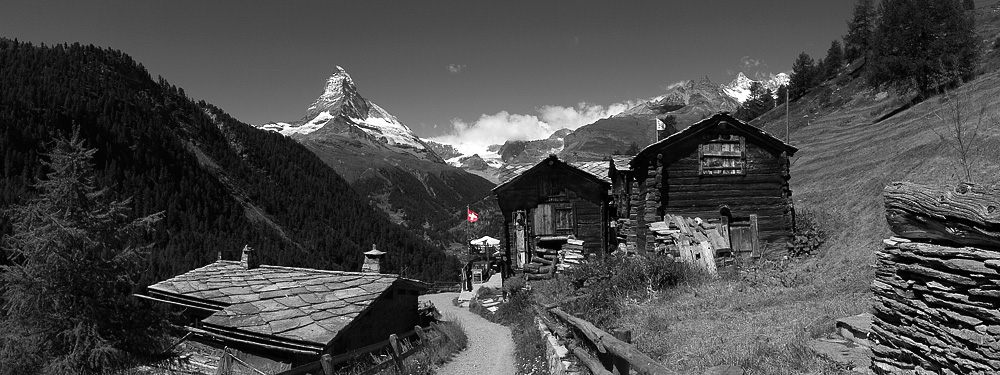 Das Matterhorn von Findeln aus gesehen