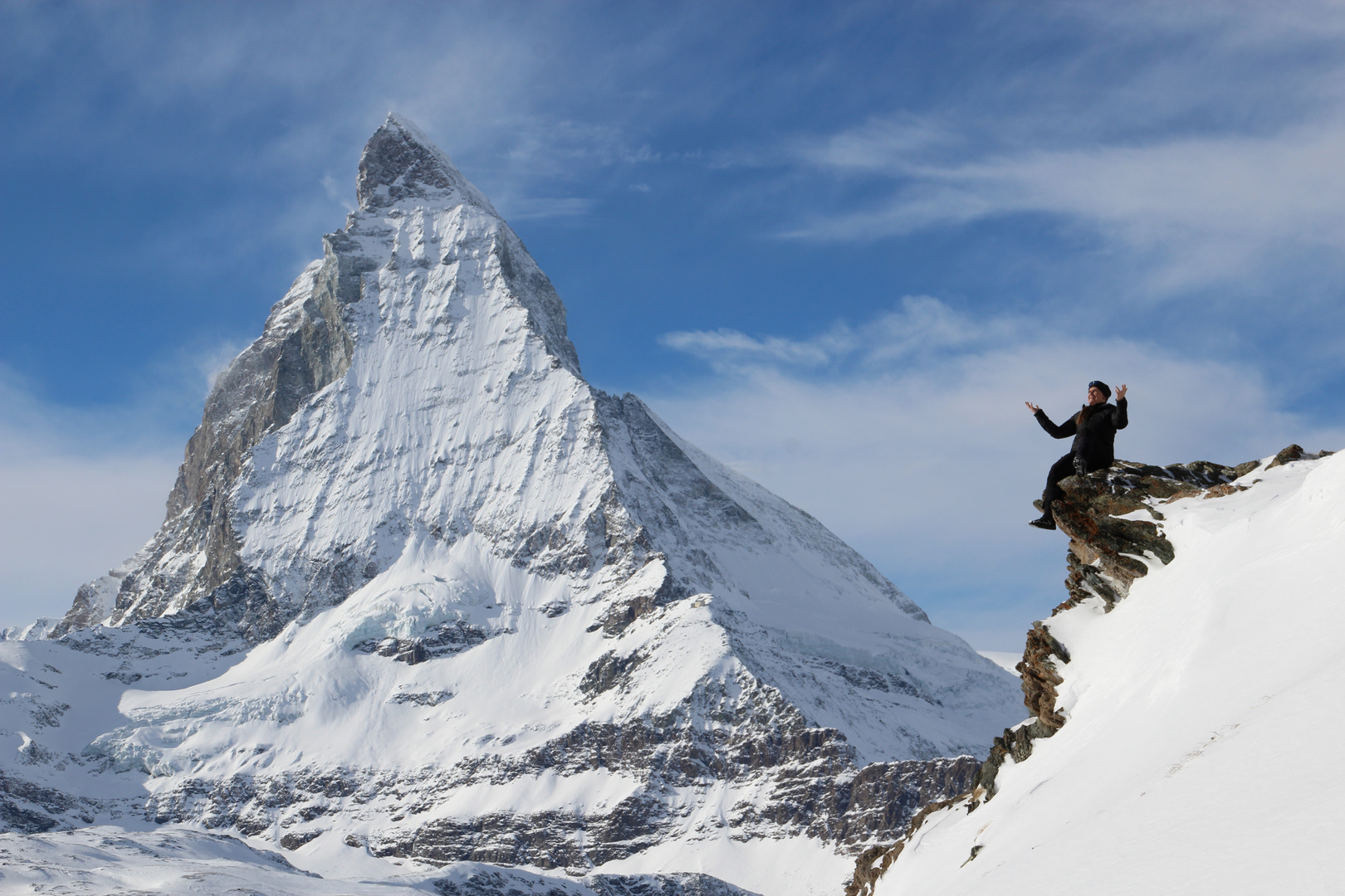 Das Matterhorn...extra für mich...frisch verschneit und unverhüllt