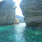 Das Meer in Bonifacio (Corsica) in Juni