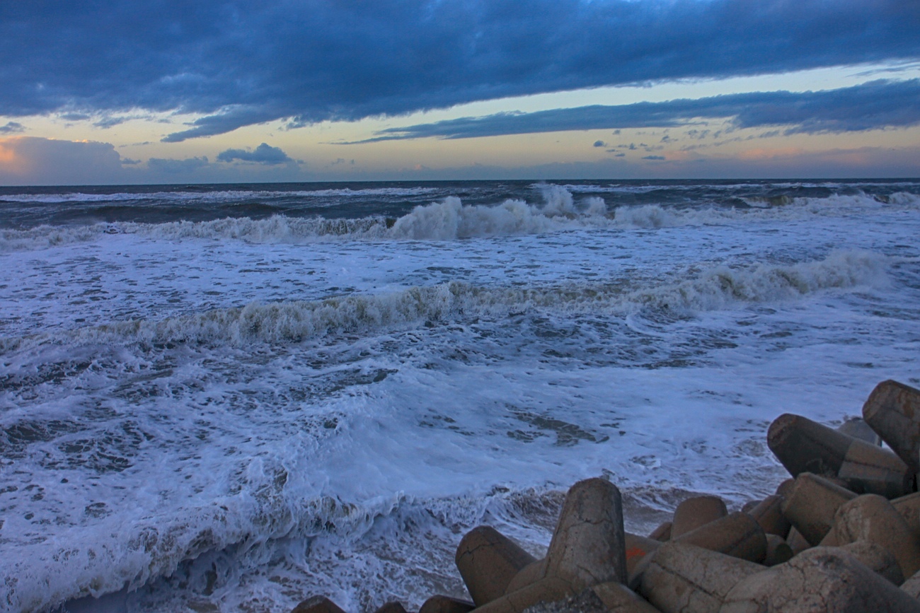 Das Meer nach einer sehr stürmischen Nacht