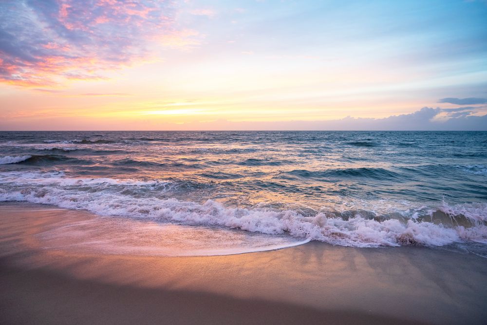 Das Meer und der Sonnenuntergang