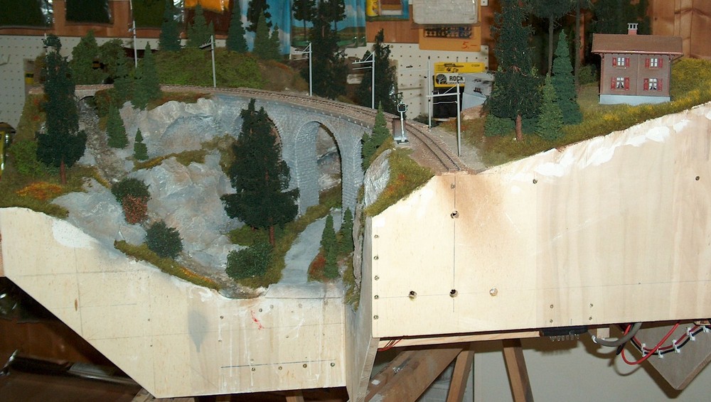 Das Modul der Brücke Albula - IV im Bauzustand